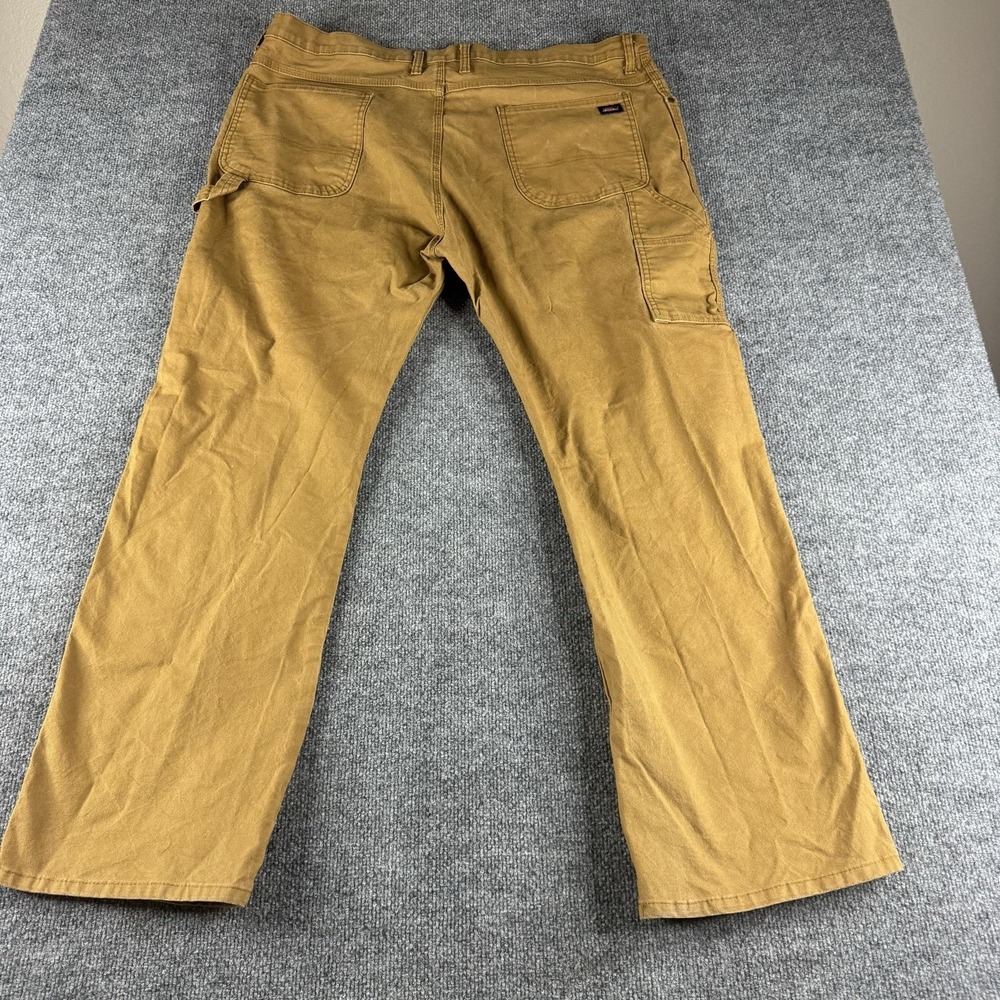 Dickies Pants Mens 42x32 Brown Relaxed Stretch Canvas Carpenter Workwear Pockets